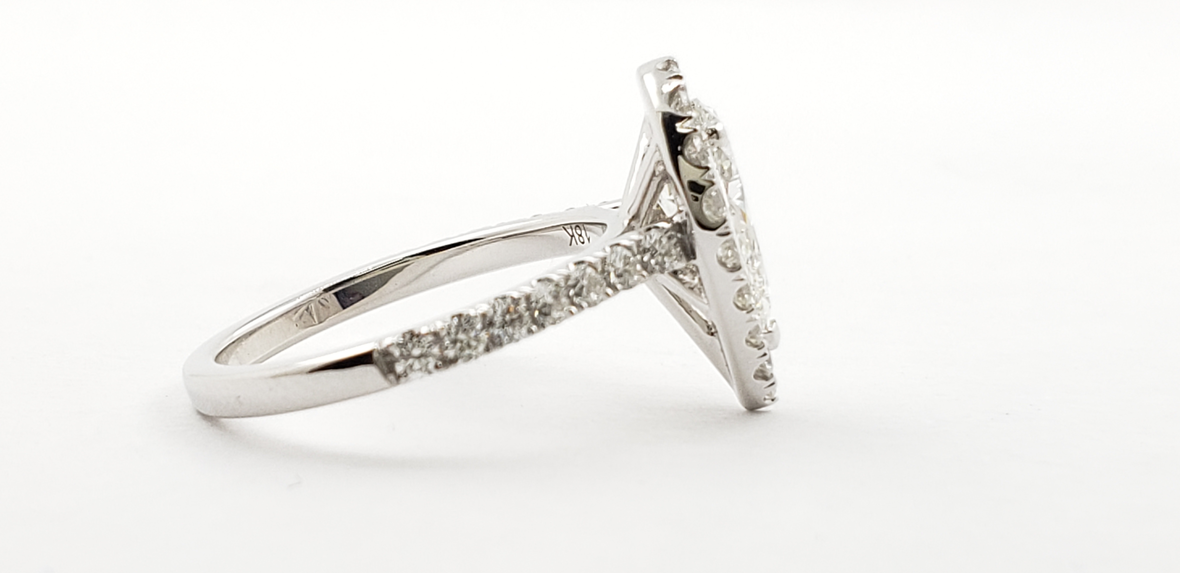 Pear Shape Diamond Ring with Halo